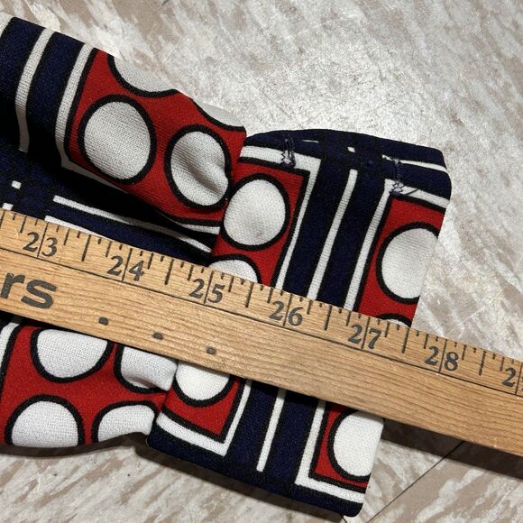 Vintage 70s Ralph Originals Dot Grid Print Mock Neck Blouse‎ 8 USA Retro - Picture 7 of 9